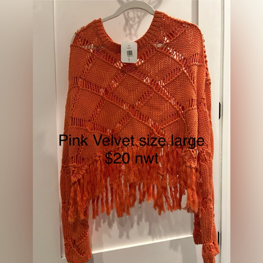 Pink Velvet orange sweater